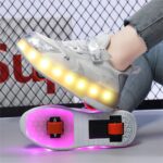 LED Light-Up Roller Skate Shoes with Retractable Wheels-Stylish Trainers for Boy, Girl, Kids, USB Rechargeable, Shiny Luminous Sneakers - Perfect for Party, Birthday, Christmas, Enhanced Safety - Image 7