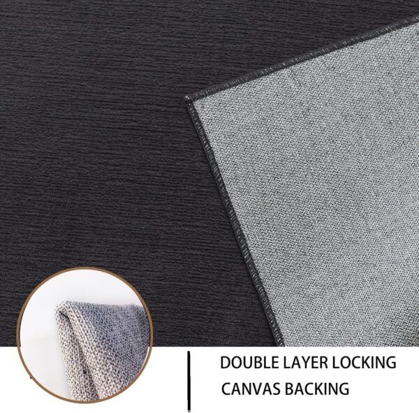 Ceneco Pink Rugs for Bedrooms,Short Pile Rugs Lving Room,Non Slip Washable Bedside Rug, Soft Low Pile Rug for Kids Room,Indoor Office Mat,Lounge Soft Carpet (Pink, 120x160cm) - Image 3