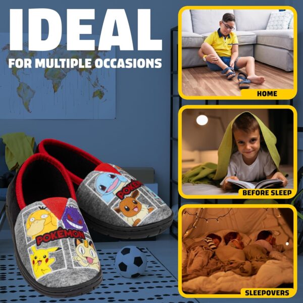 Pokemon Boys Slippers Boot Slippers Pikachu Bulbasaur Soft Kids Shoes Non Slip House Shoes Anime Gifts for Boys - Image 4