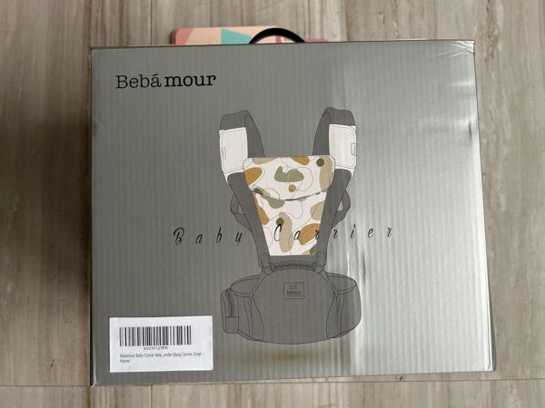 Bebamour Baby Carrier Newborn to Toddler Baby Carrier Hipseat 0-36Months with Head Hood, 3 PCS Teething Pads, Waist Extender, Light Grey - Image 10