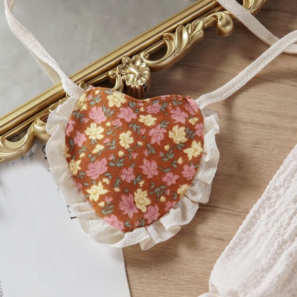 Bloomers Baby Toddler Kids Children Baby Girls Long Ruffled Sleeve Patchwork Floral Princess Dress with Pockets Bags Clothes Set 2PCS Outfits Baby Girl Baby Clothes - Image 7