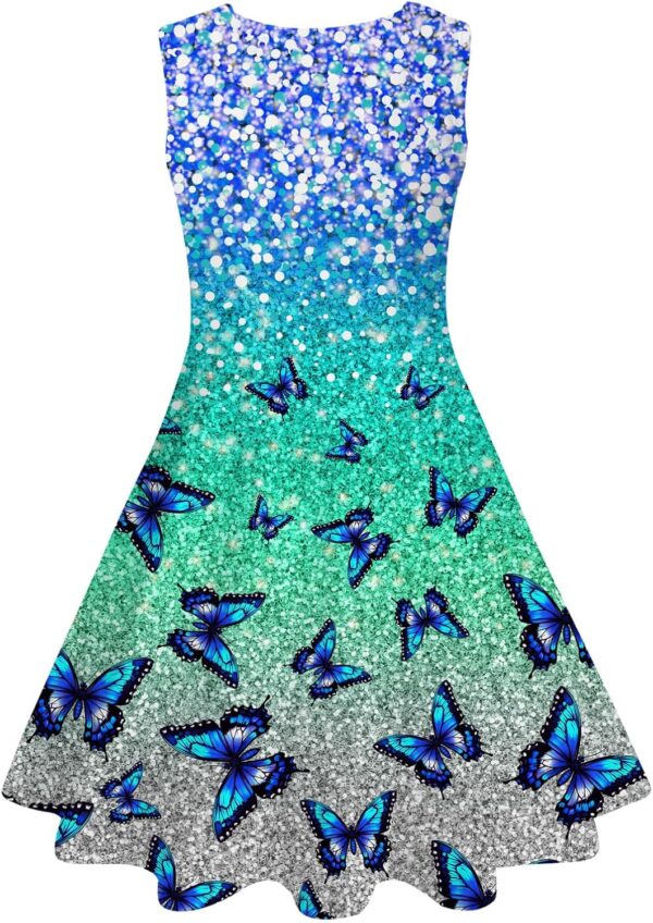 Dancinova Girls Summer Dress Casual Party Sleeveless Dress Sundress - Image 2