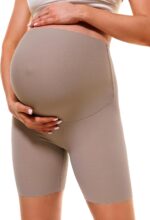 BAYDI Clouduxi Maternity Shorts Over The Belly 6“- High Waist Pregnancy Biker Shorts Maternity Pants for Yoga Workout Active
