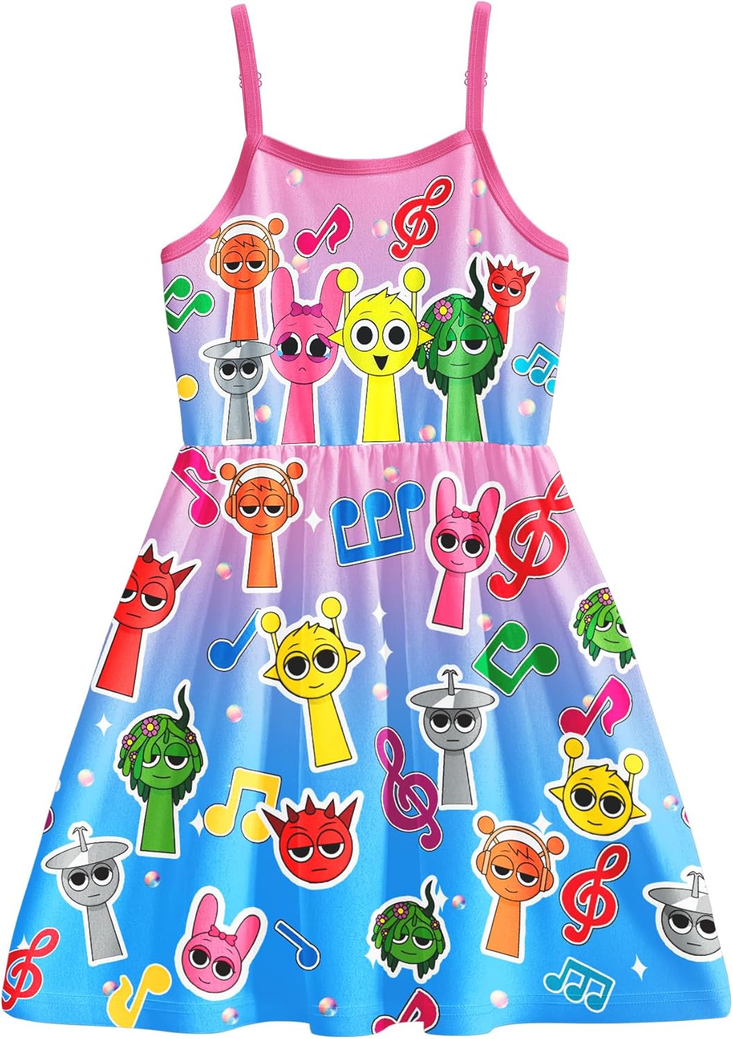 811hpZReCmL._AC_SL1500_.jpg Pitevotur Sprunki Incredibox Dress Girls Music Game Shirt Dress Casual Daily Party Home Clothes for 3-12 Years - Image 1