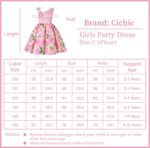 Cichic Girls' Party Flower Wedding Elegant Formal Dress 2-10 Years - Image 3