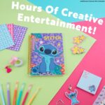 Disney Stitch DIY Journal Kit for Kids Teens A5 Diary Art Supplies Stickers Sticky Notes Keyring Coloured Pens Arts and Crafts Stitch Gifts - Image 5