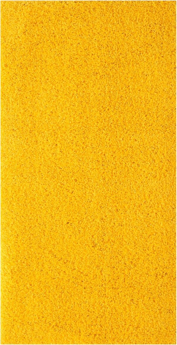 THE RUGS Living Room Rug - Shaggy Soft And Elegant Carpets For The Bedrooms And Kitchen, Easy To Clean, Many Different Sizes (80x150 cm, Yellow) - Image 6