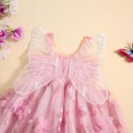Toddler Baby Girl Summer Butterfly Wings Dress Sleeveless Princess Tutu Dress Fairy Layered Ruffle Birthday Dresses - Image 5