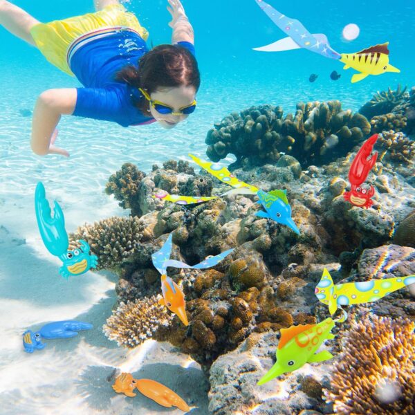 TOPWAYS Pool Diving Toy Set 4 Diving Crab Diving Torpedoes Swimming Underwater Pool Training Toys Diving Games Training Children's Gifts (4PCS Crab) - Image 5