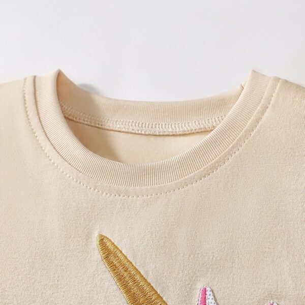 TCWWBB Toddler Girls Summer Short Outfits Clothes Set Kids Cute Unicorn Bunny Rainbow Animal Print Short Sleeve Cotton T-Shirt Tops and Shorts 2 Piece Crewneck Clothing Set Age 1-7 Years Old - Image 4