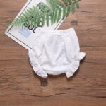 De feuilles Kids Baby Girls Summer Shorts Elastic Waist Bloomers Short Pants with Self-Tie Bowknot Decor - Image 4