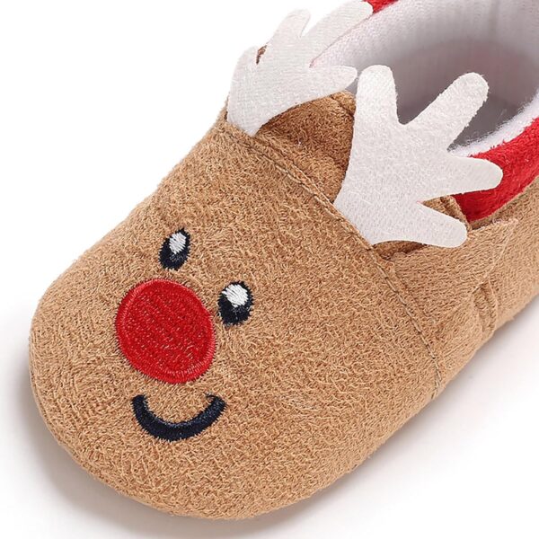 Christmas Shoes for Baby and Toddler Boys Ankle Boots Booties Winter Warm Boots Santa Reindeer Snowflakes Barefoot Feel Sizes 0-24 Months Footwear - Image 5