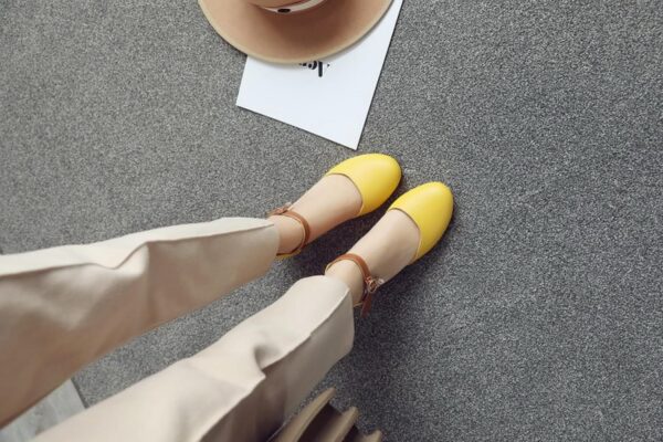 LISYIIZ Women's SS937 Block Closed Toe Ankle Strap Pu Low Block D-Orsay Court Shoes - Image 8