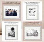 Picture Frame 8 x 10, Light Grey, Pack of 3, Freestanding and Wall Mountable, 20 x 25 cm, 10x8 Picture Frames, Grey 8x10 Photo Frames, 8x10 Photo Collage Gallery Display - Image 7