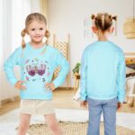 Baogaier Girls Sweatshirt Cotton Long Sleeve T Shirts Jumper Crew Neck Casual Kids Clothes Soft Comfort Breathable Toddler Cute Animal Print Pattern Pullover Tops Girl Clothing Age 2-7 Years - Image 2