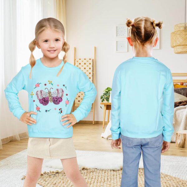 Baogaier Girls Sweatshirt Cotton Long Sleeve T Shirts Jumper Crew Neck Casual Kids Clothes Soft Comfort Breathable Toddler Cute Animal Print Pattern Pullover Tops Girl Clothing Age 2-7 Years - Image 2