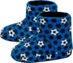 Kids Football Slipper Boots Boys Girls Fleece Lined Slippers House Shoe Booties