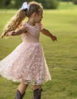 Arshiner Girls' Dresses Toddler Tulle Dress Flying Sleeves Princess Dress Festive Dress Tutu Children's Dress Cotton Party Dress Birthday Wedding Summer Dress 2-7 Year - Image 7