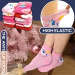 GRPSKCOS Toddler Girls Socks, 12 Pack Non Slip Crew Socks with Grips for 1-7 Years Kids - Image 2