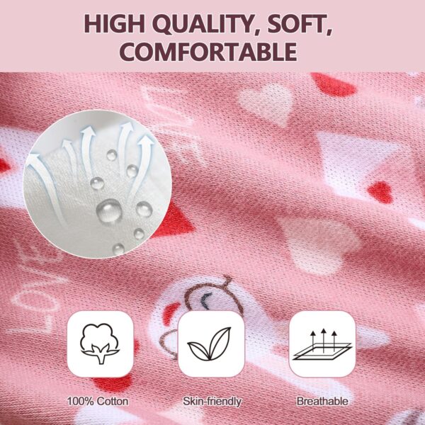 MOEMOE BABY Potty Training Pants,Toilet Training Pants,Toddler Training Pants,Reusable Training Pants Cotton for Girls,10 pack,Light Violet,7 Years - Image 3