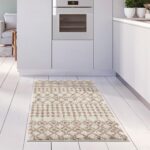 THE RUGS Modern Moroccan Design Living Room and Bedroom Rugs, Non-Shedding & Easy Care (Moroccan Ivory/Beige, 60x110 cm) - Image 3