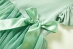 Beganly Girls Tulle Dress Toddler Ruffle Sleeves Bow Princess Party Casual Tutu Dresses - Image 5