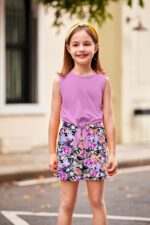 Arshiner Girls Tank Tops with Shorts Set Kids Summer Clothing Sets Casual Fashion Sleeveless T-shirts Outfits for Girls - Image 3