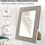Picture Frame 7 x 5, Silver, Freestanding and Wall Mountable, 13 x 18 cm, 7x5 Picture Frames, Silver 5x7 Photo Frames, 7x5 Photo Collage Gallery Display - Image 3