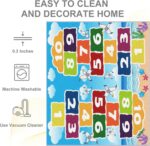 Playroom Rug for Kids Sky Ocean Beach Hopscotch Game Rugs, Area Rugs for Boys Girls Toddlers Bedroom Decorative Play Mat for Babies 1-6 Years (Sky Ocean Beach Hopscotch, Double Fun 120 x 180 CM) - Image 3