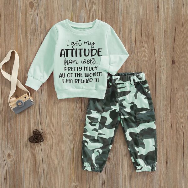 CocMouse Toddler Girls Clothes 1T 2T 3T 4T 5T 6T Fall Outfits Baby Pullover Sweatshirt Camouflage Pants Set Kids Sweatsuit - Image 3