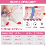 SEEYAN Girls Socks Kids Athletic Crew Sport Cotton Trainer Breathable Calf Softs Socks 6 Pairs - Image 5