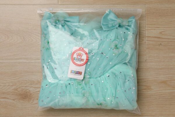 Toddler Infant Baby Girls Tutu Dress Ruffle Tulle Skirt Layered Bloomers Diaper Cover with Flower Headband 2pcs Birthday Party Outfit for Photography Props - Image 5