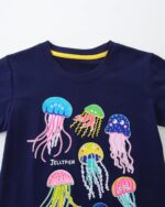 Toddler Girls Summer Short Outfits Clothes Set Kids Cute Unicorn Bunny Rainbow Animal Print Short Sleeve Cotton T-Shirt Tops and Shorts 2 Piece Crewneck Clothing Set Age 1-7 Years Old - Image 2