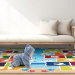Playroom Rug for Kids Sky Ocean Beach Hopscotch Game Rugs, Area Rugs for Boys Girls Toddlers Bedroom Decorative Play Mat for Babies 1-6 Years (Sky Ocean Beach Hopscotch, Double Fun 120 x 180 CM) - Image 8