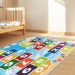 Playroom Rug for Kids Sky Ocean Beach Hopscotch Game Rugs, Area Rugs for Boys Girls Toddlers Bedroom Decorative Play Mat for Babies 1-6 Years (Sky Ocean Beach Hopscotch, Double Fun 120 x 180 CM) - Image 7