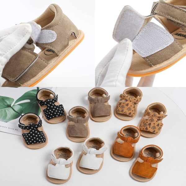 RVROVIC Baby Boys Girls Sandals Soft Sole Summer Infant Crib Shoes Lightwight Toddler Prewalker Outdoor Walking Shoes - Image 6