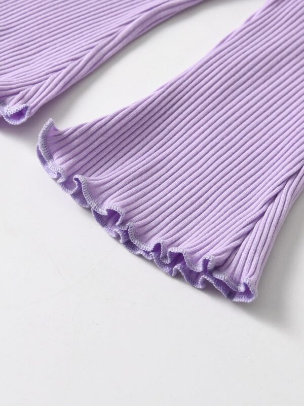 Zoputey Infant Baby Girl Clothes Bow Tops + Flared Pants Cute Outfit Set for Baby Girl - Image 7