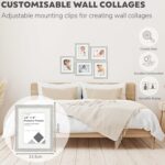 Picture Frame 8 x 10, Light Grey, Pack of 3, Freestanding and Wall Mountable, 20 x 25 cm, 10x8 Picture Frames, Grey 8x10 Photo Frames, 8x10 Photo Collage Gallery Display - Image 5