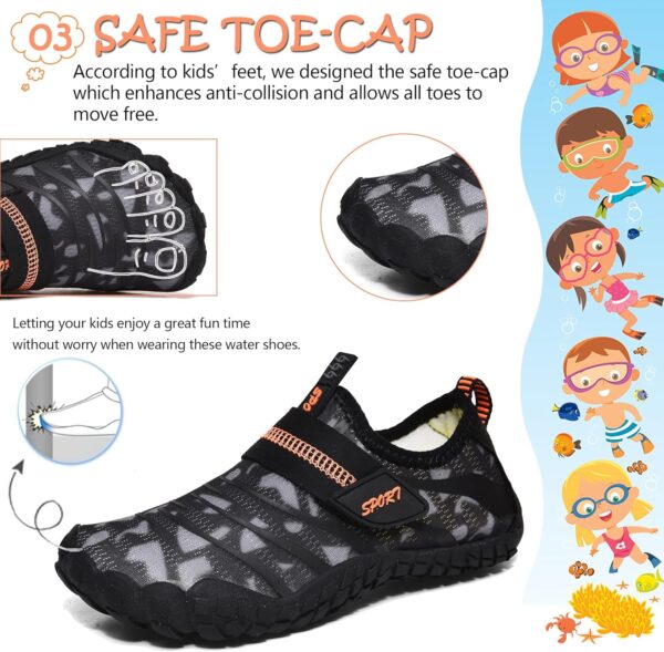 Water Shoes Kids Boys Girls Beach Shoes Kids Aqua Swimmming Shoes Pool Barefoot Shoes Quick Dry Lightweight Kids Surfing Diving Shoes - Image 4