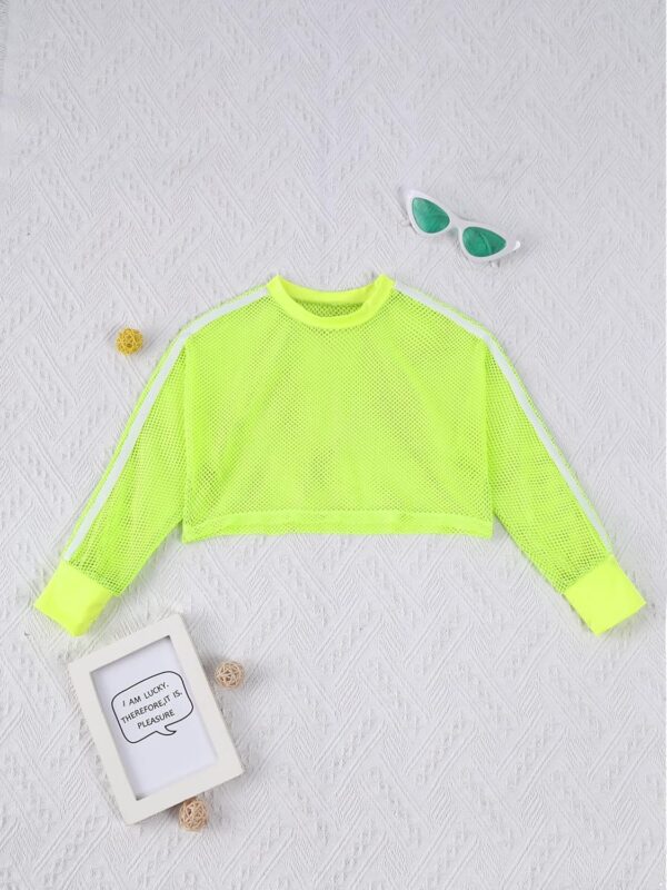 Manyakai Kids Girls 3Pcs Street Dance Outfit Athletic Tracksuit Crop Top Sweatshirt with Booty Shorts Set - Image 5