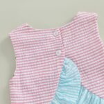 Dubute Toddler Baby Girl Summer Cute Outfits Ruffled Backless Sleeveless Tank Tops Tutu Bloomers Shorts Sets - Image 5