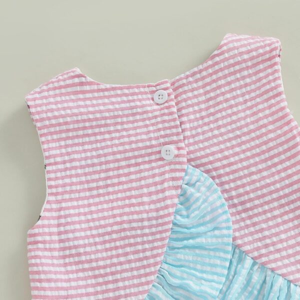 Dubute Toddler Baby Girl Summer Cute Outfits Ruffled Backless Sleeveless Tank Tops Tutu Bloomers Shorts Sets - Image 5