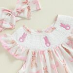 Geagodelia Toddler Baby Girls Easter Dress Bunny Embroidered My First Easter Baby Girl Outfit Ruffle Sleeve Summer Dresses - Image 4