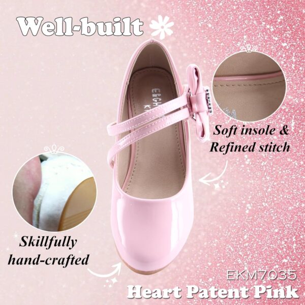 Princess Dress Up Shoes Girls' Mary Jane Shoes - Girls Party Pumps - Flower Girl Wedding Party Girls Sparkly Shoes - Image 4