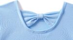Arshiner Girls T-Shirts Back Hollow Bow Tie Kids Cotton Summer Short Sleeve Tops Cute Leisure Fashion Shirt Round Neck Tee Shirt for Girls 3-14 Years - Image 5
