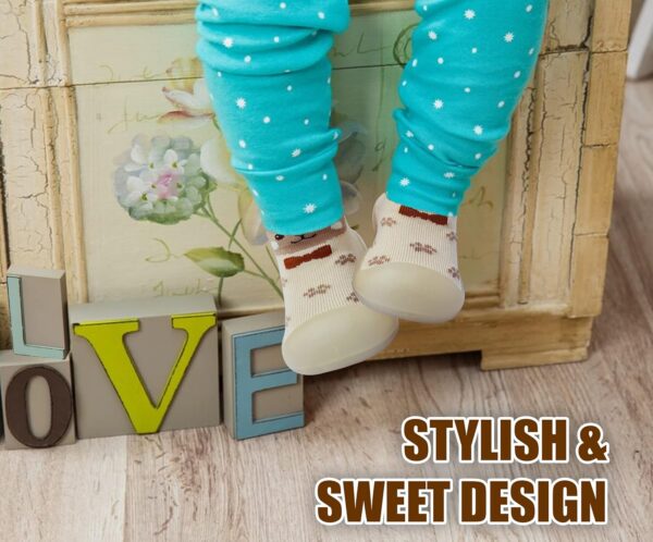 Baby Shoes Boys Girls First Walking Shoes Non Slip Soft Sole Sneakers Toddler Infant Babygirl Sock Shoes - Image 6