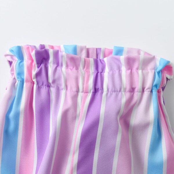 Derouetkia Toddler Baby Girl Clothes Ruffle Tops Solid Colour Short Sleeve and Shorts Summer Outfits Set - Image 6