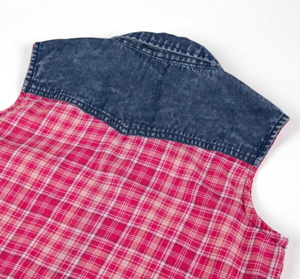 Bienzoe Girls Crop Tank Tops: Cowgirl Plaid Sleeveless Button Down Western Casual Blouse - Image 8