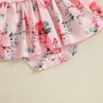 XIXIMAON Cute Baby Girl Summer Clothes Babydoll Collar Short Puff Sleeve Letter Embroidery Ruffle Romper Dress Mamas Mini Floral Jumpsuit Toddler Outfits - Image 5