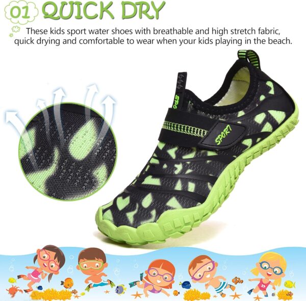 Water Shoes Kids Boys Girls Beach Shoes Kids Aqua Swimmming Shoes Pool Barefoot Shoes Quick Dry Lightweight Kids Surfing Diving Shoes - Image 2